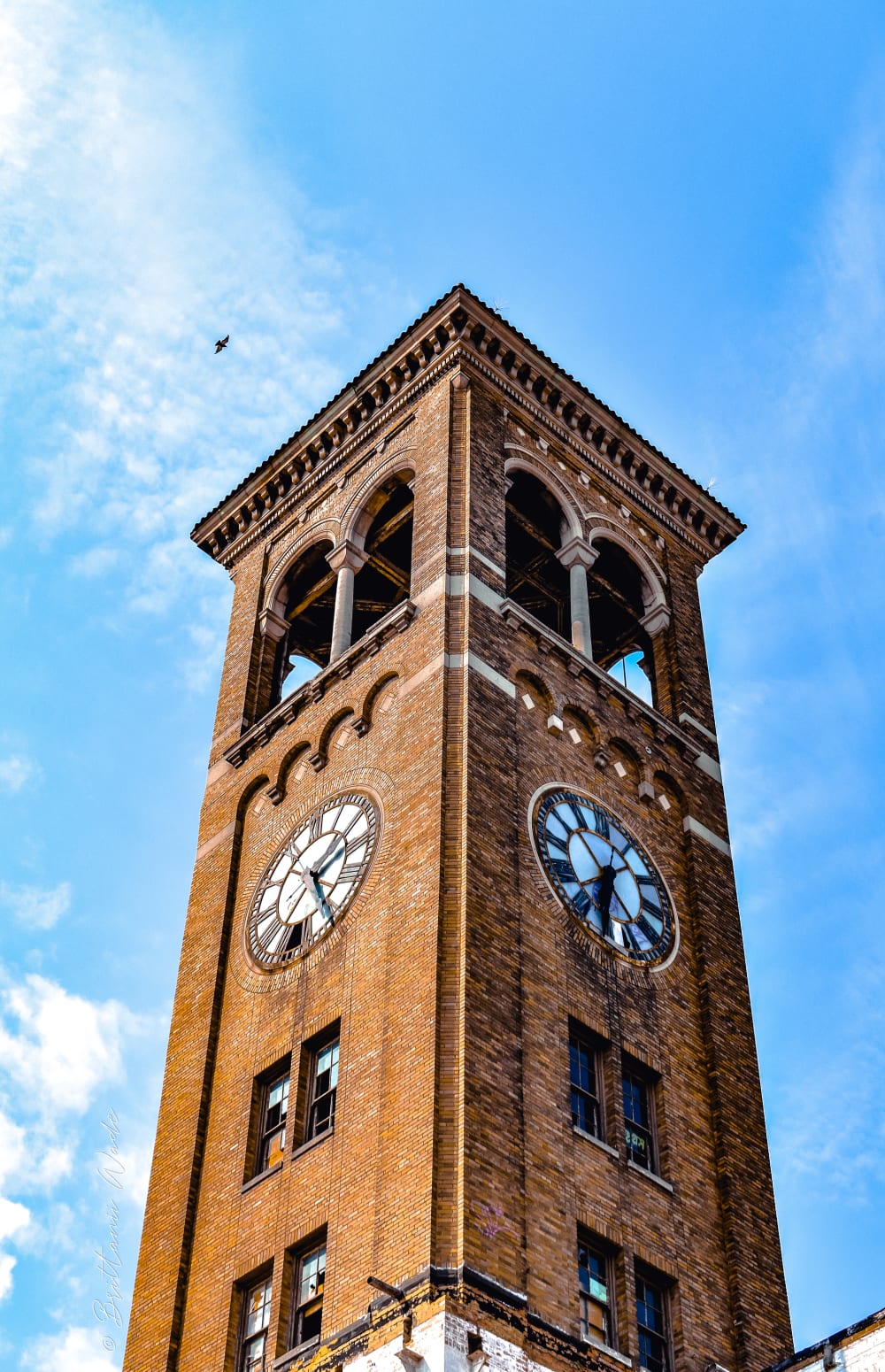 The restored Factory 52 clock tower in Norwood