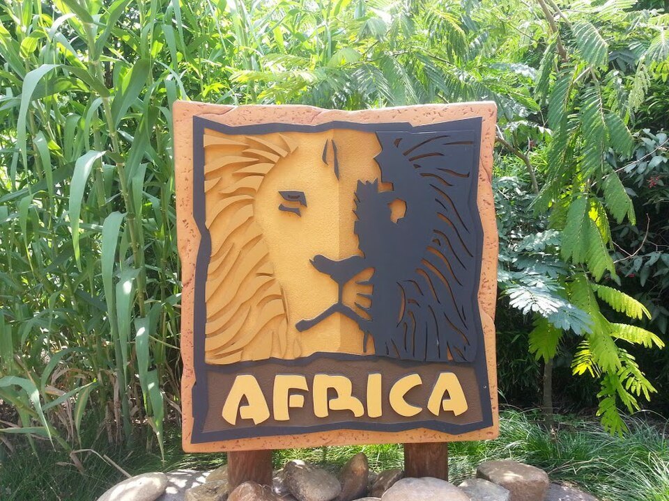 Africa exhibit entrance sign at Cincinnati Zoo and Botanical Garden